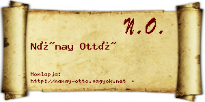 Nánay Ottó névjegykártya